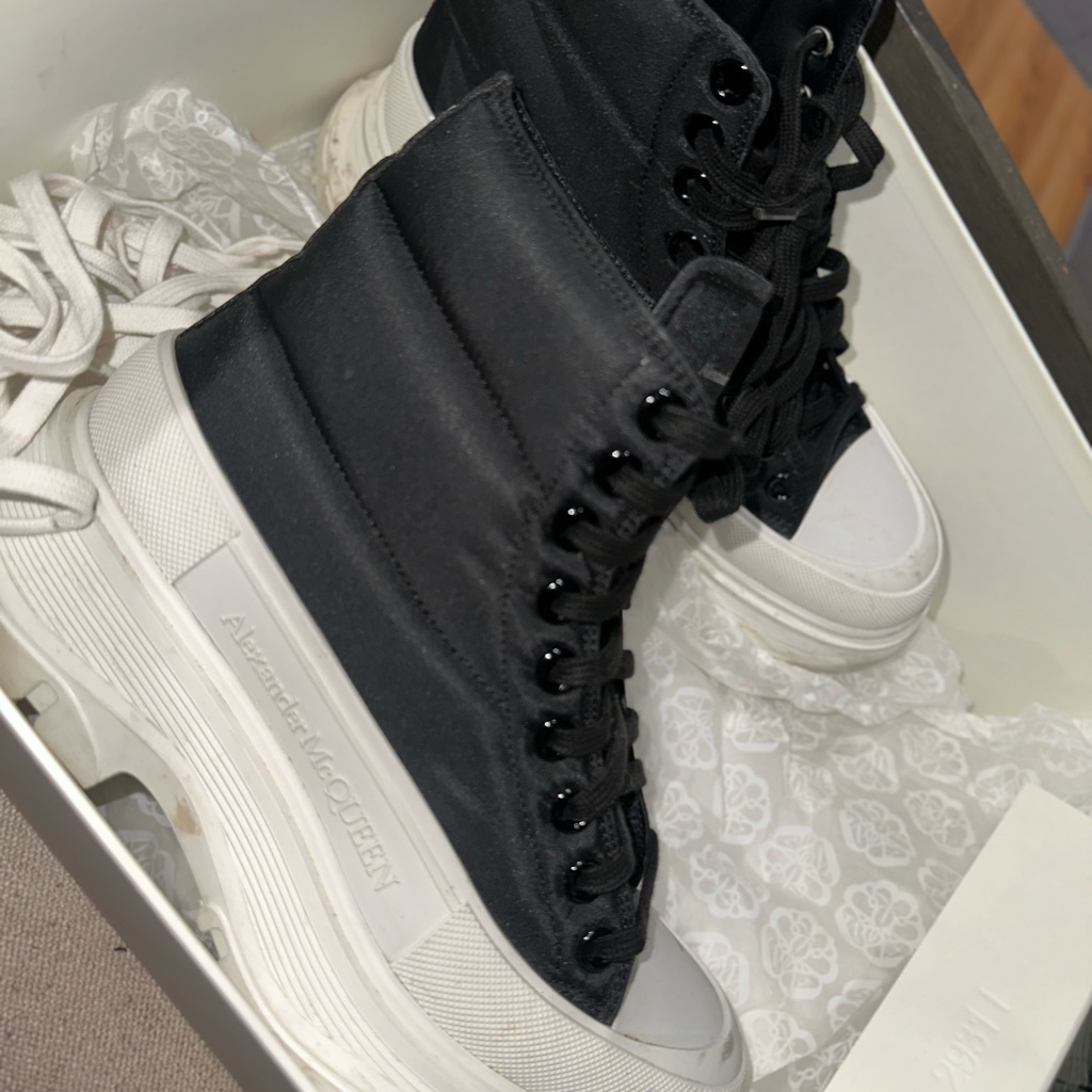 Alexander Mcqueen Black And White High-Top Sneakers